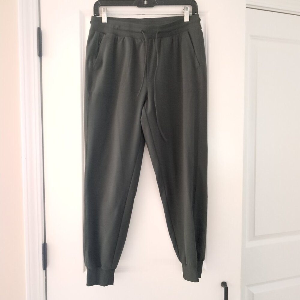 EUC Rachel Zoe Women's Green Elastic Waist Drawstring Jogger Pants Size Medium
